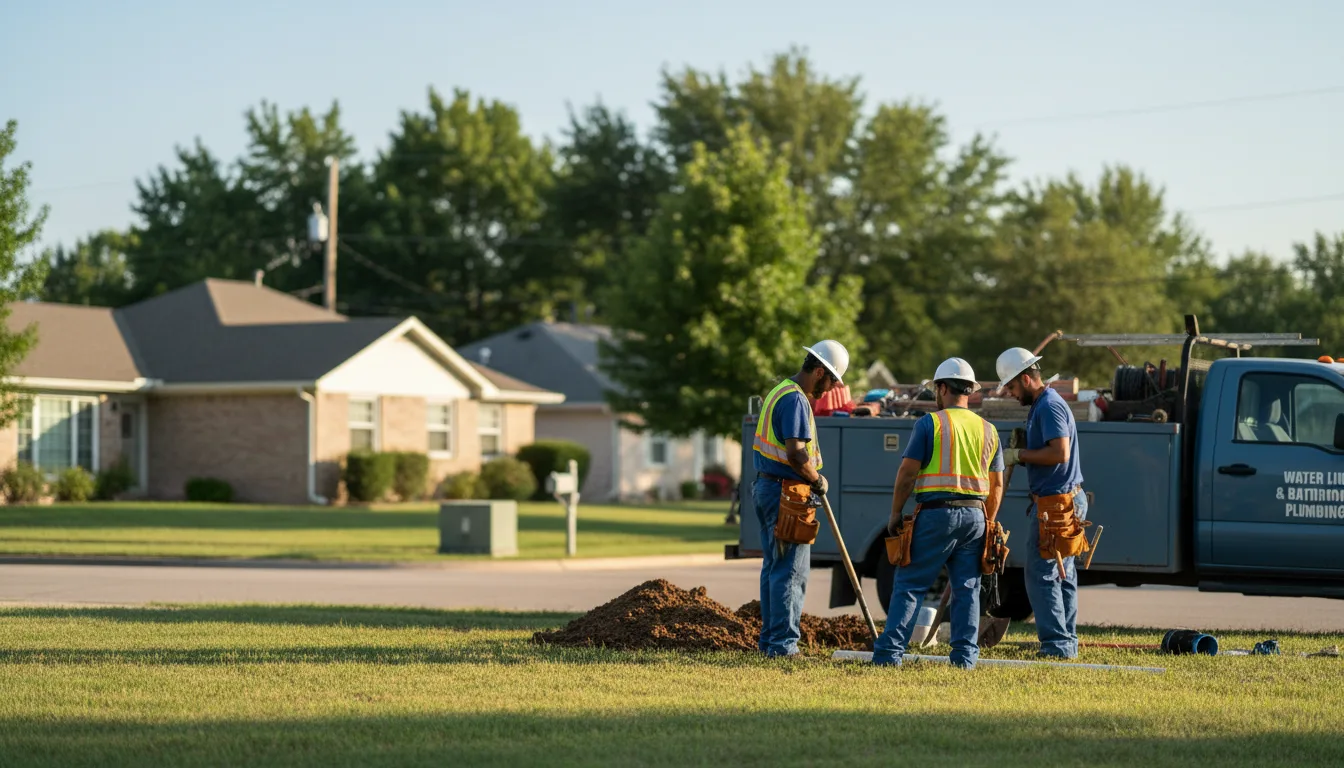 Residential water line and bathroom plumbing service in Bassett, AR
